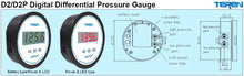 Load image into Gallery viewer, Teren Digital Differential Pressure Gauge D2P